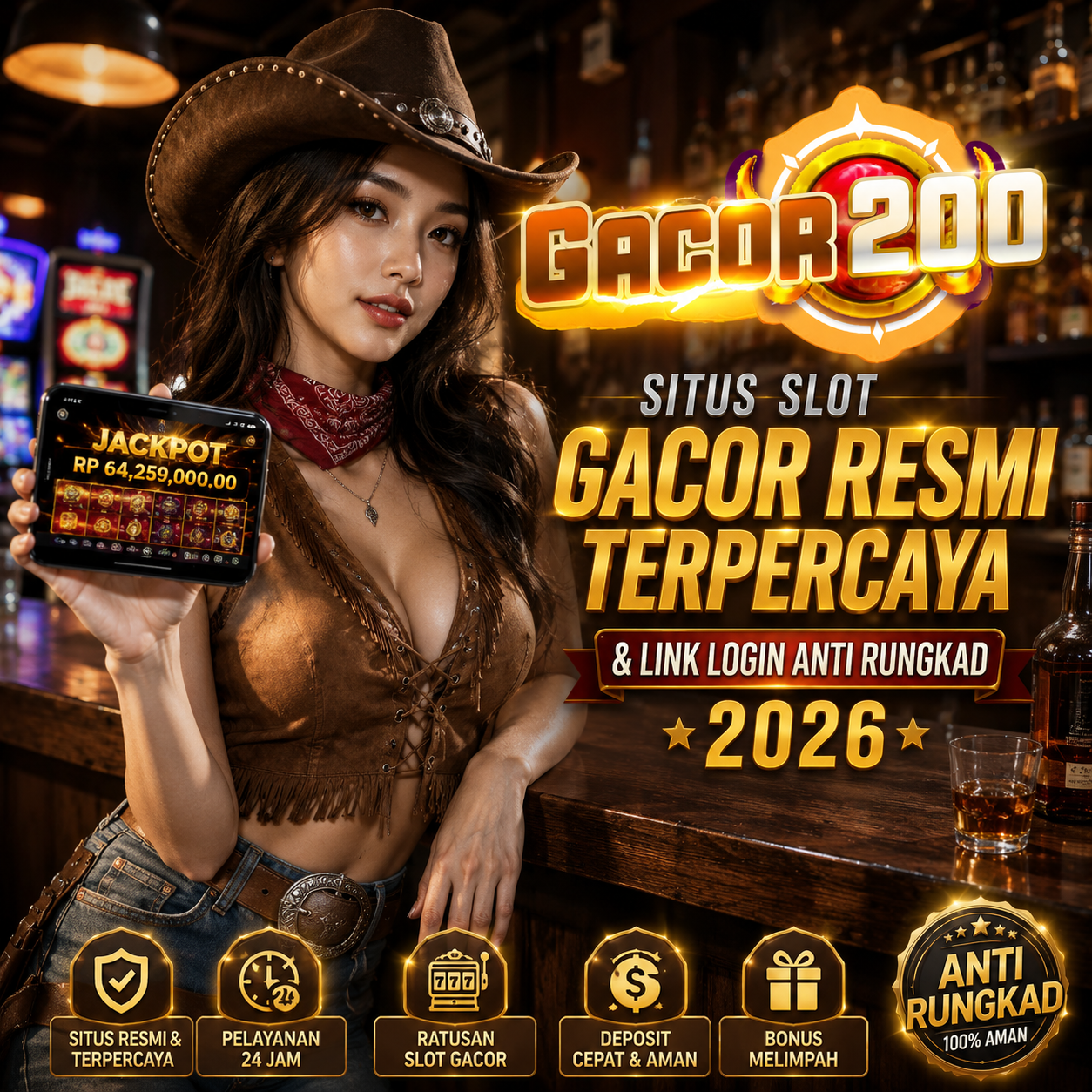 GACOR200: Situs Slot Gacor Resmi Terpercaya & Link Login Anti Rungkad 2026